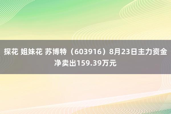 探花 姐妹花 苏博特（603916）8月23日主力资金净卖出159.39万元